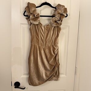 DO+BE Gold Sparkly Cocktail Dress